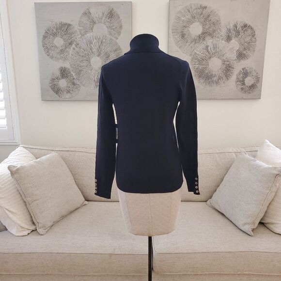 Tommy Hilfiger Solid Buttoned-Cuff Stella Sweater sz Sm - Picture 7 of 11